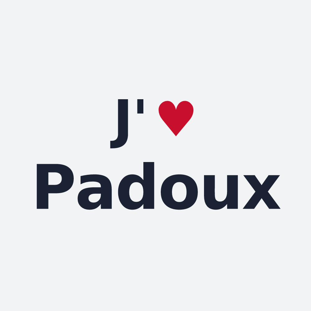 Poster personnalisé Padoux — design J'aime Padoux