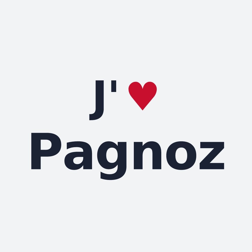 Poster personnalisé Pagnoz — design J'aime Pagnoz