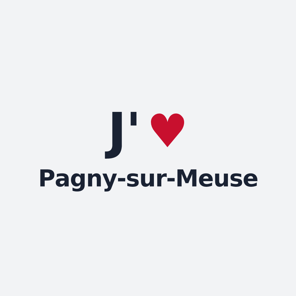 Poster personnalisé Pagny-sur-Meuse — design « J'aime Pagny-sur-Meuse » imprimé sur le poster