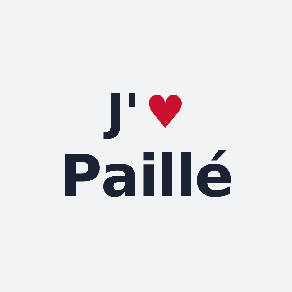 Poster personnalisé Paillé — design J'aime Paillé