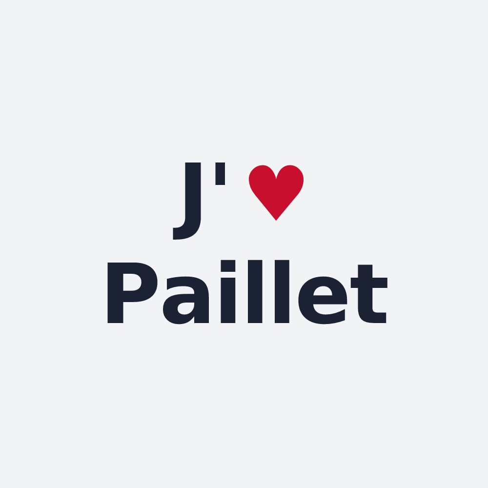 Poster personnalisé Paillet — design J'aime Paillet
