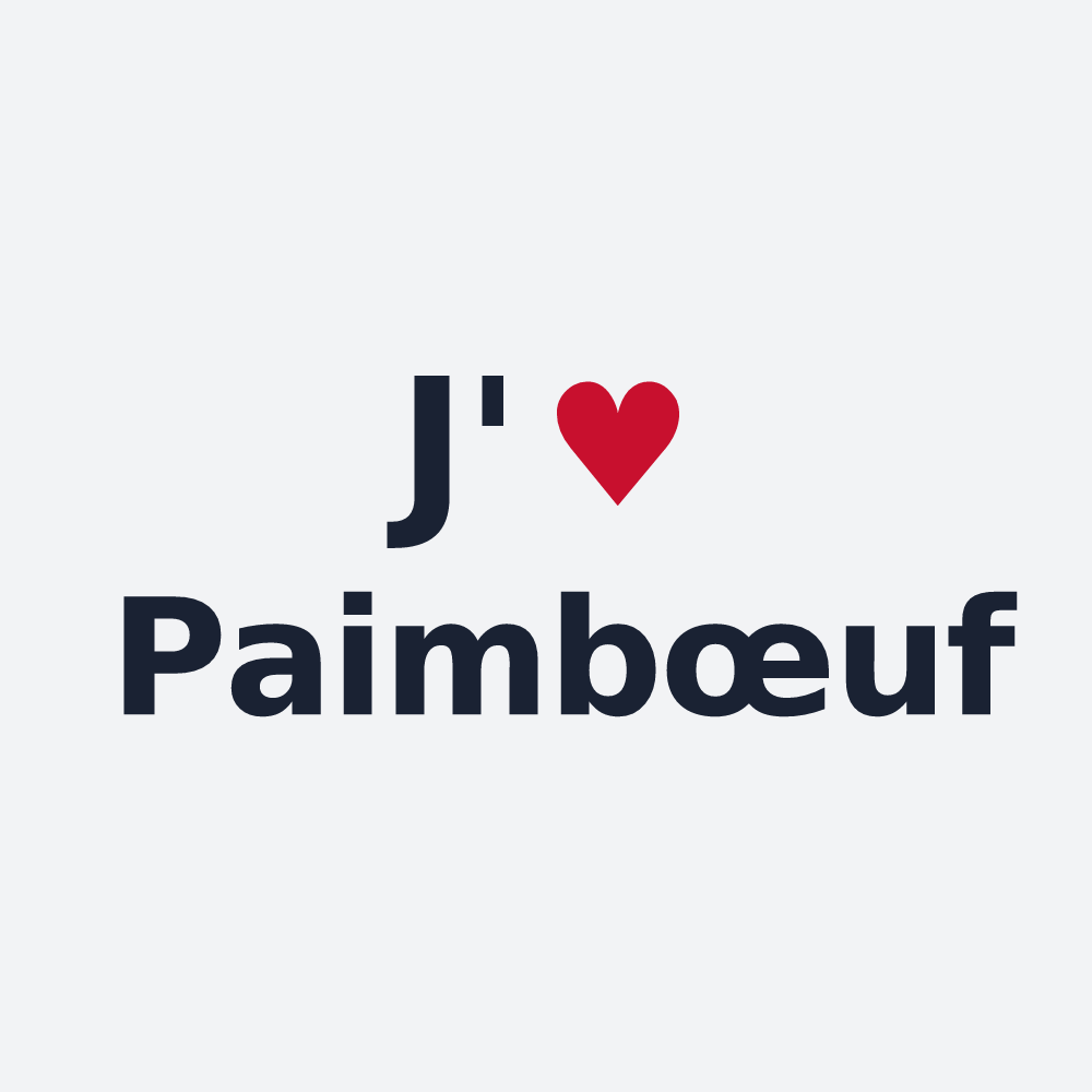 Poster personnalisé Paimbœuf — design J'aime Paimbœuf