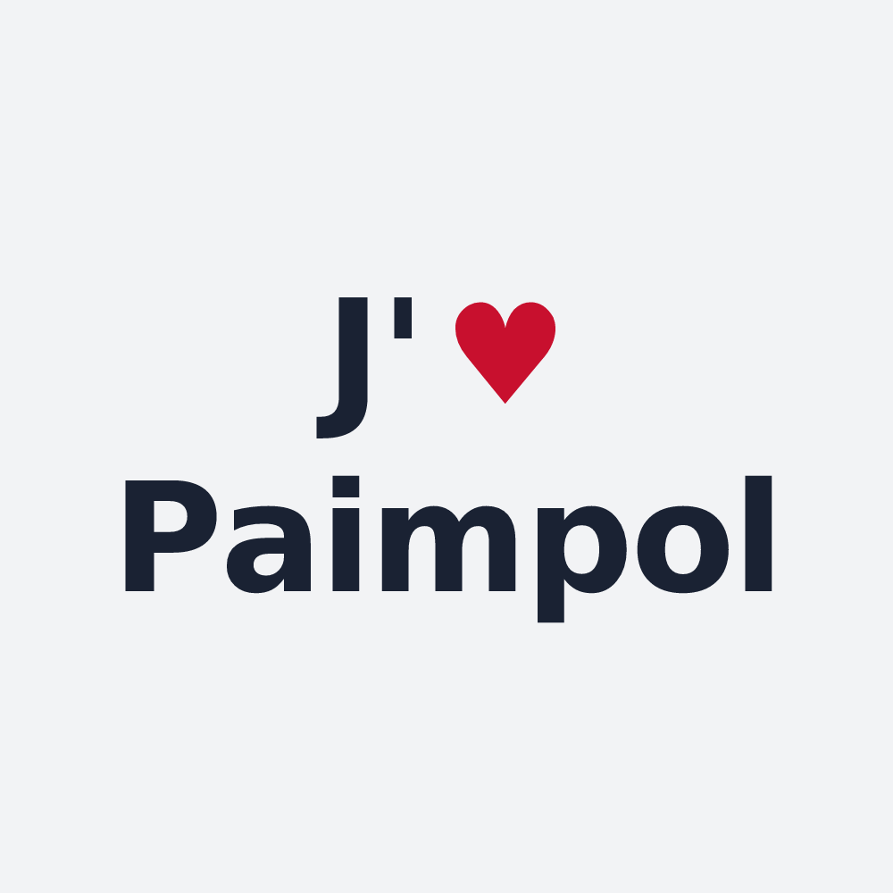 Poster personnalisé Paimpol — design « J'aime Paimpol » imprimé sur le poster