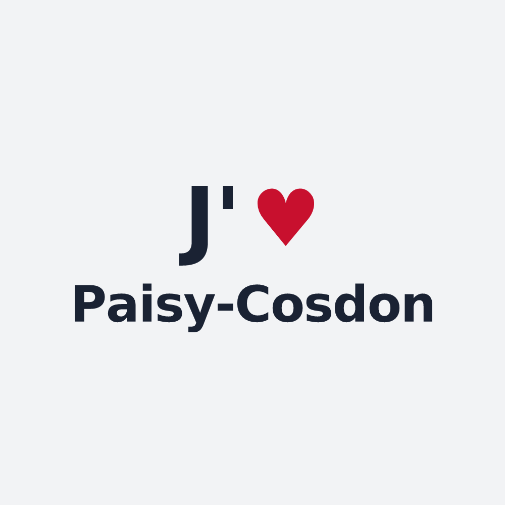 Poster personnalisé Paisy-Cosdon — design J'aime Paisy-Cosdon