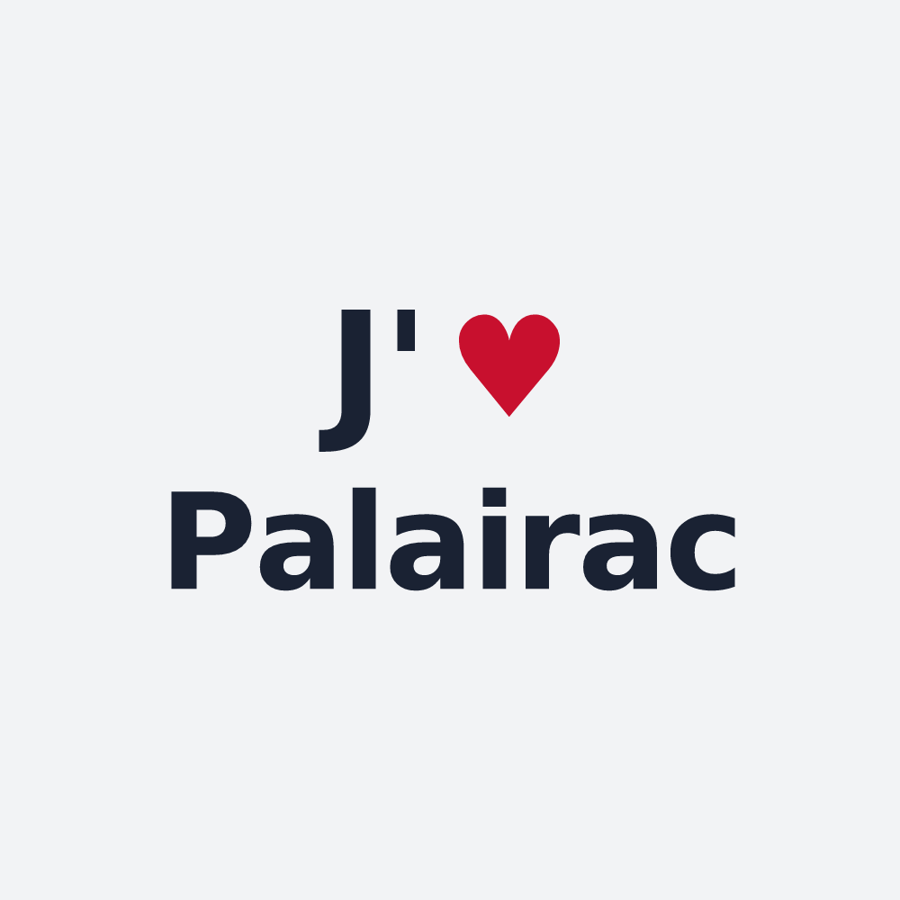 Poster personnalisé Palairac — design J'aime Palairac