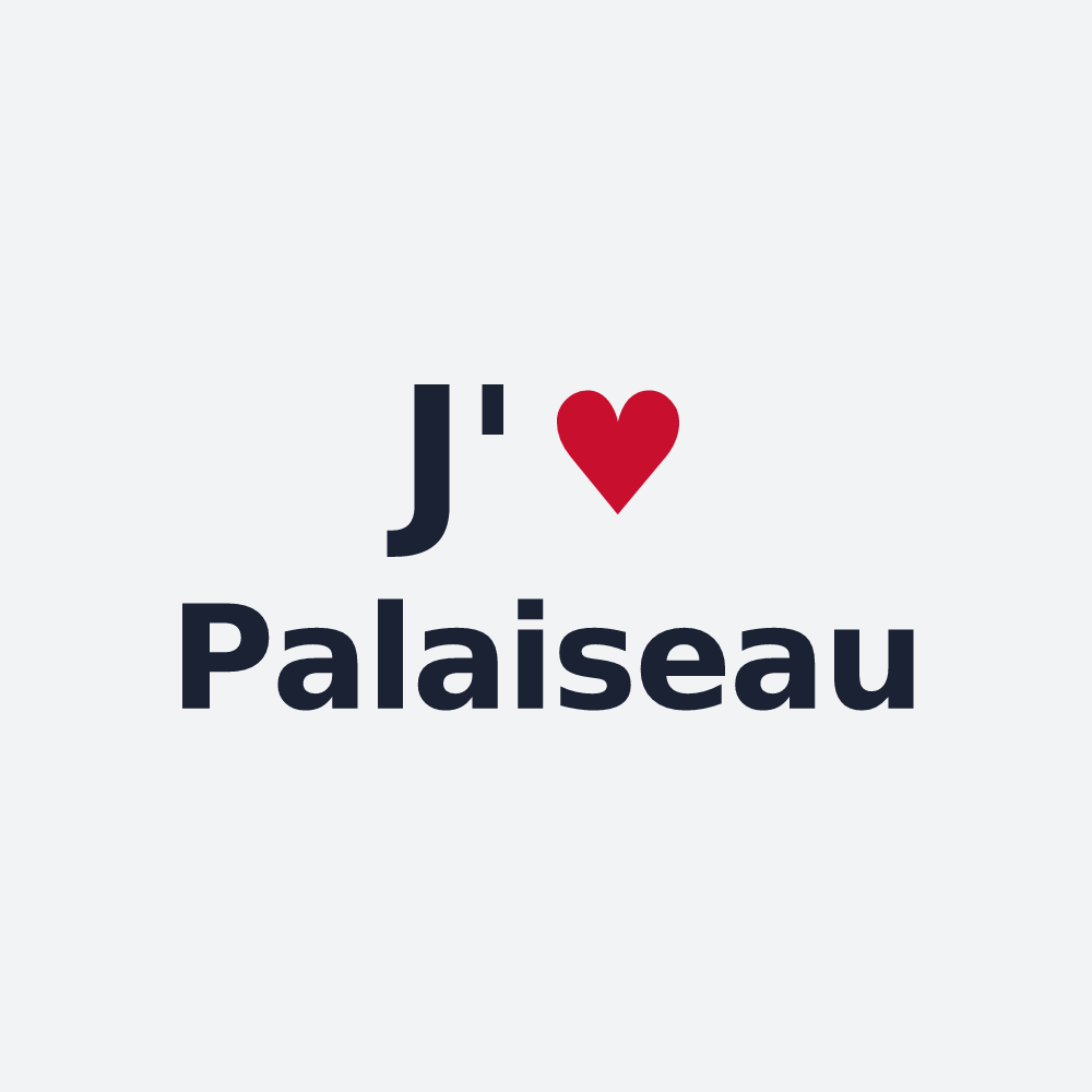 Poster personnalisé Palaiseau — design « J'aime Palaiseau » imprimé sur le poster