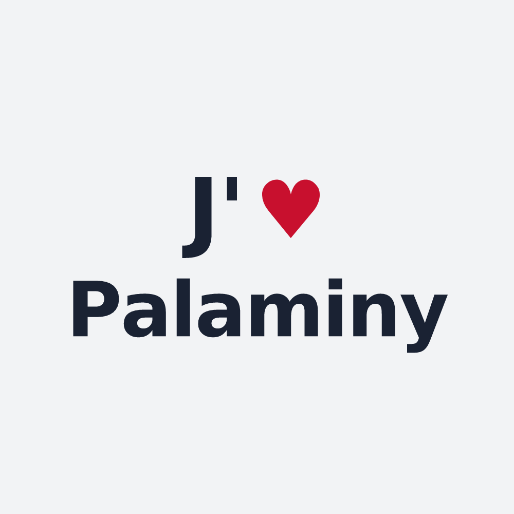 Poster personnalisé Palaminy — design « J'aime Palaminy » imprimé sur le poster
