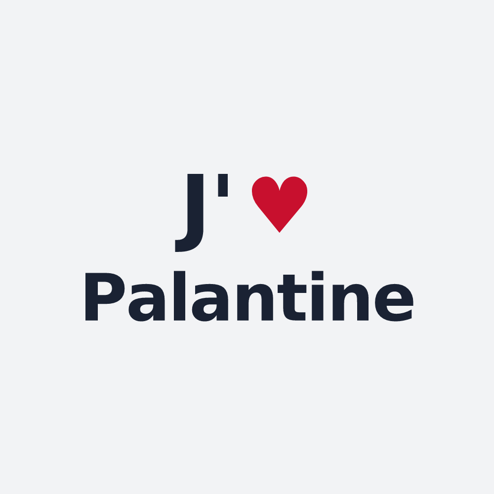 Poster personnalisé Palantine — design J'aime Palantine