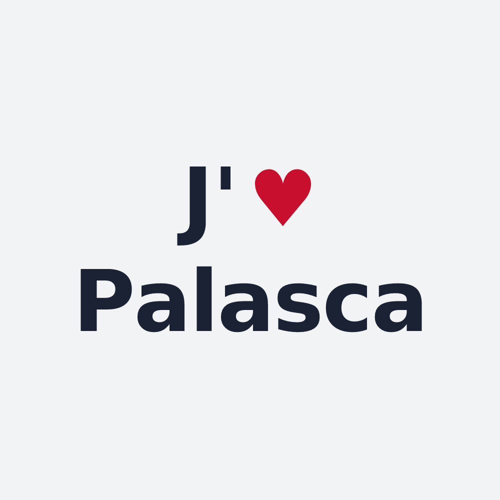 Poster personnalisé Palasca — design « J'aime Palasca » imprimé sur le poster