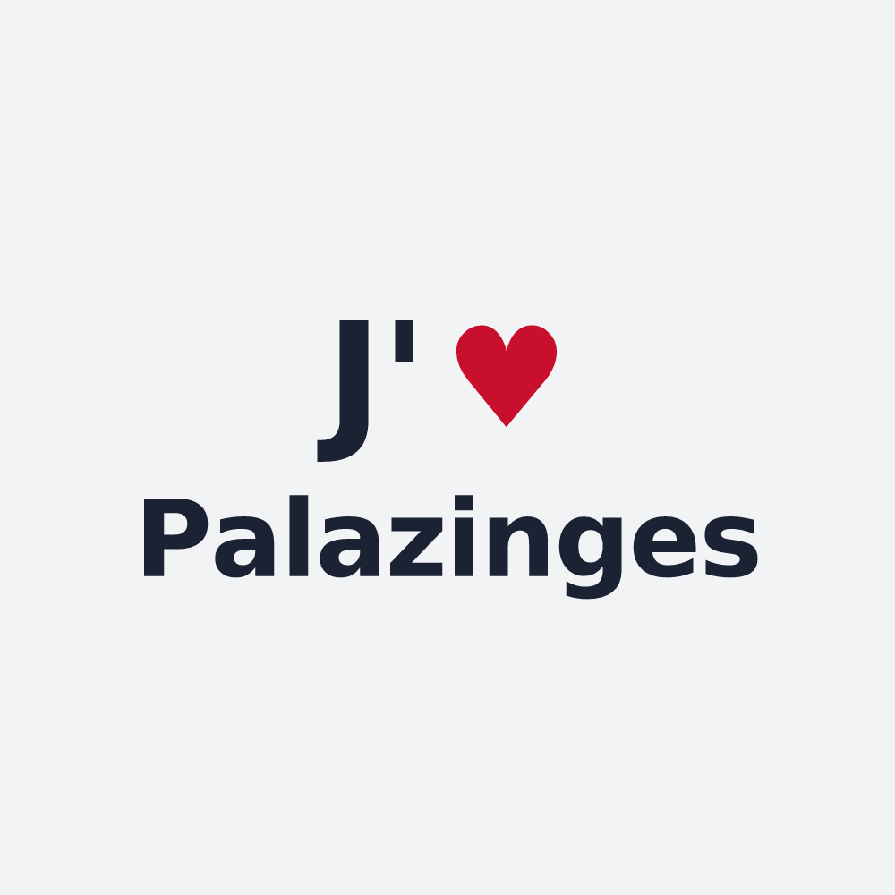 Poster personnalisé Palazinges — design J'aime Palazinges