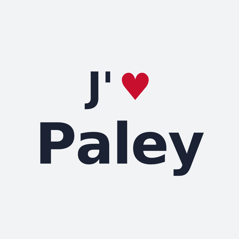 Poster personnalisé Paley — design J'aime Paley