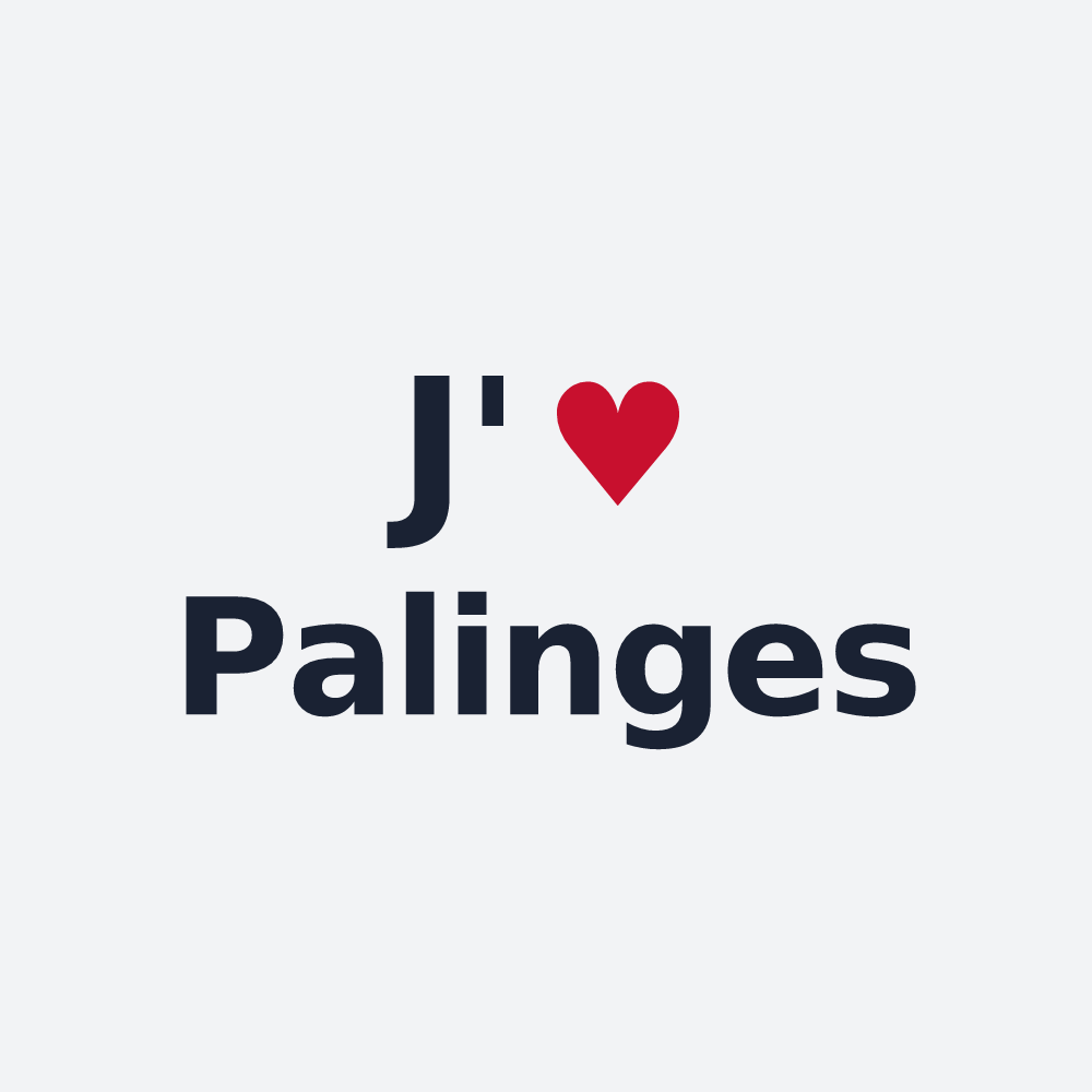 Poster personnalisé Palinges — design « J'aime Palinges » imprimé sur le poster