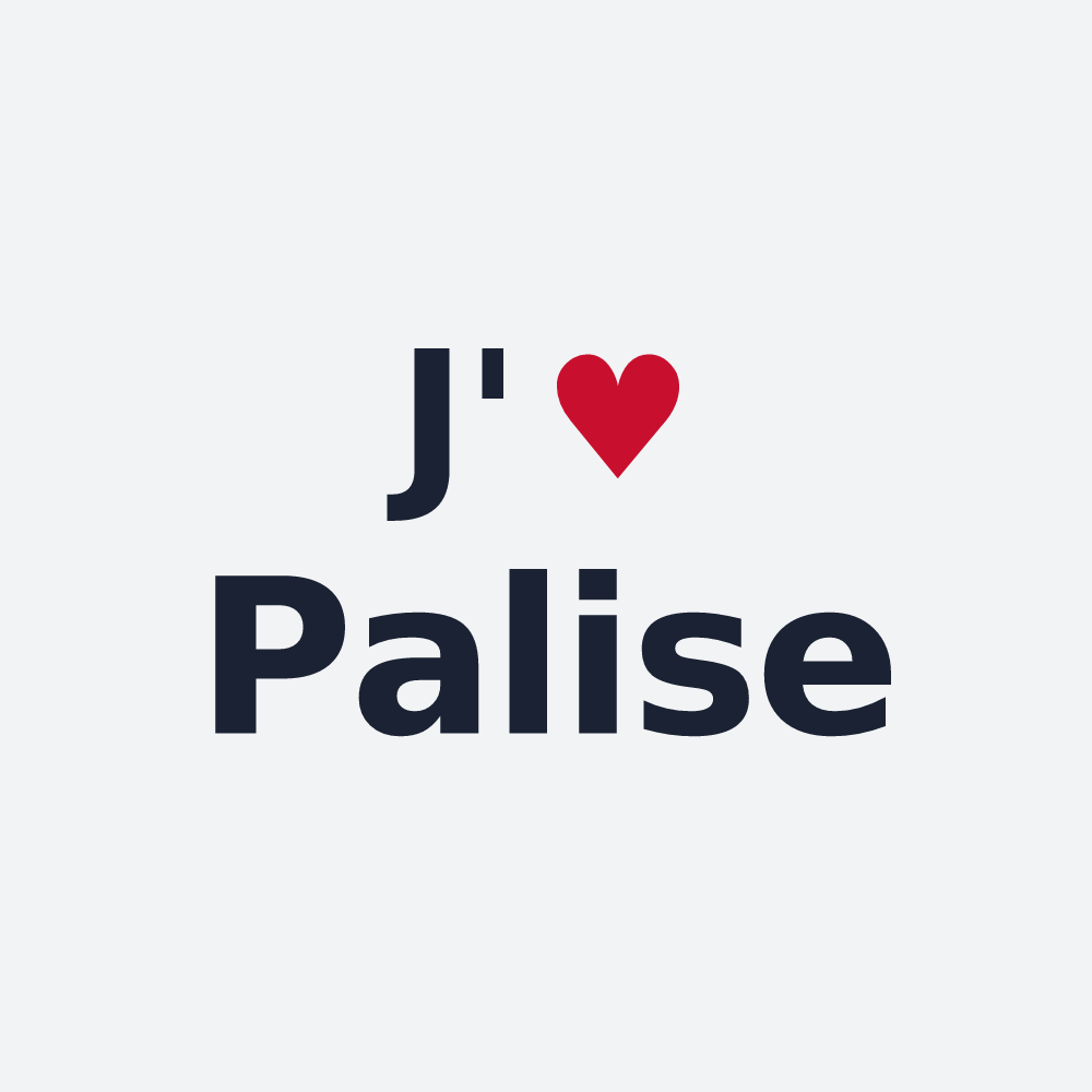 Poster personnalisé Palise — design « J'aime Palise » imprimé sur le poster