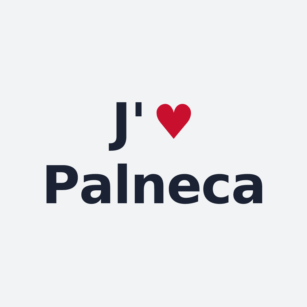 Poster personnalisé Palneca — design « J'aime Palneca » imprimé sur le poster