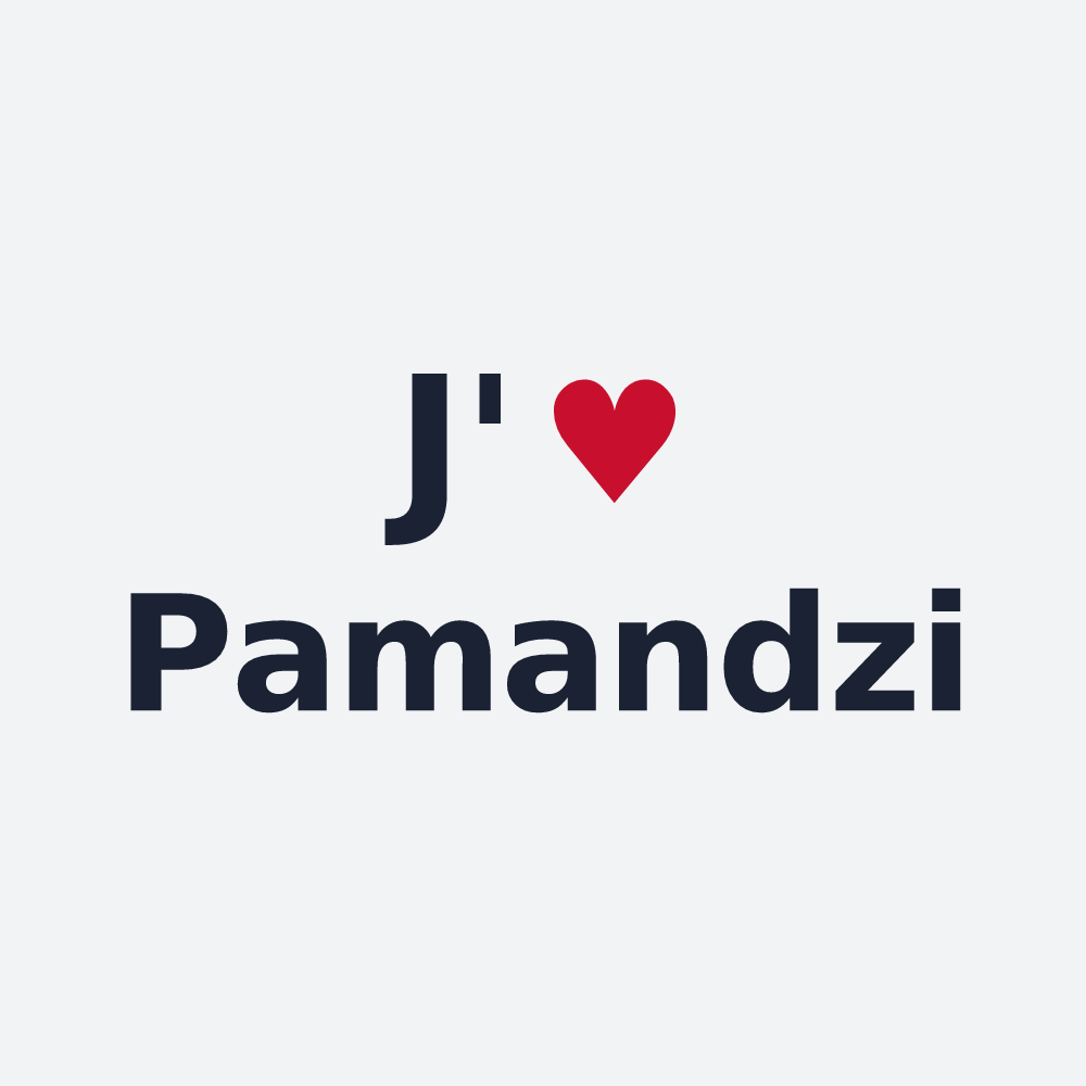 Poster personnalisé Pamandzi — design J'aime Pamandzi