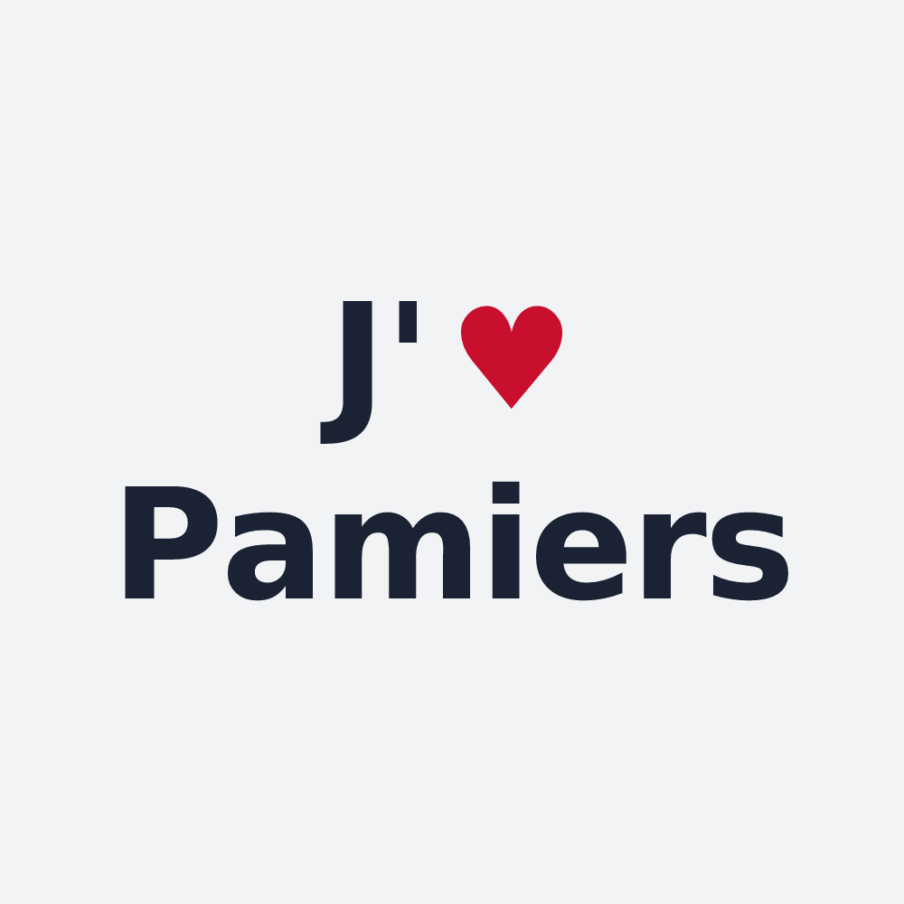 Poster personnalisé Pamiers — design J'aime Pamiers