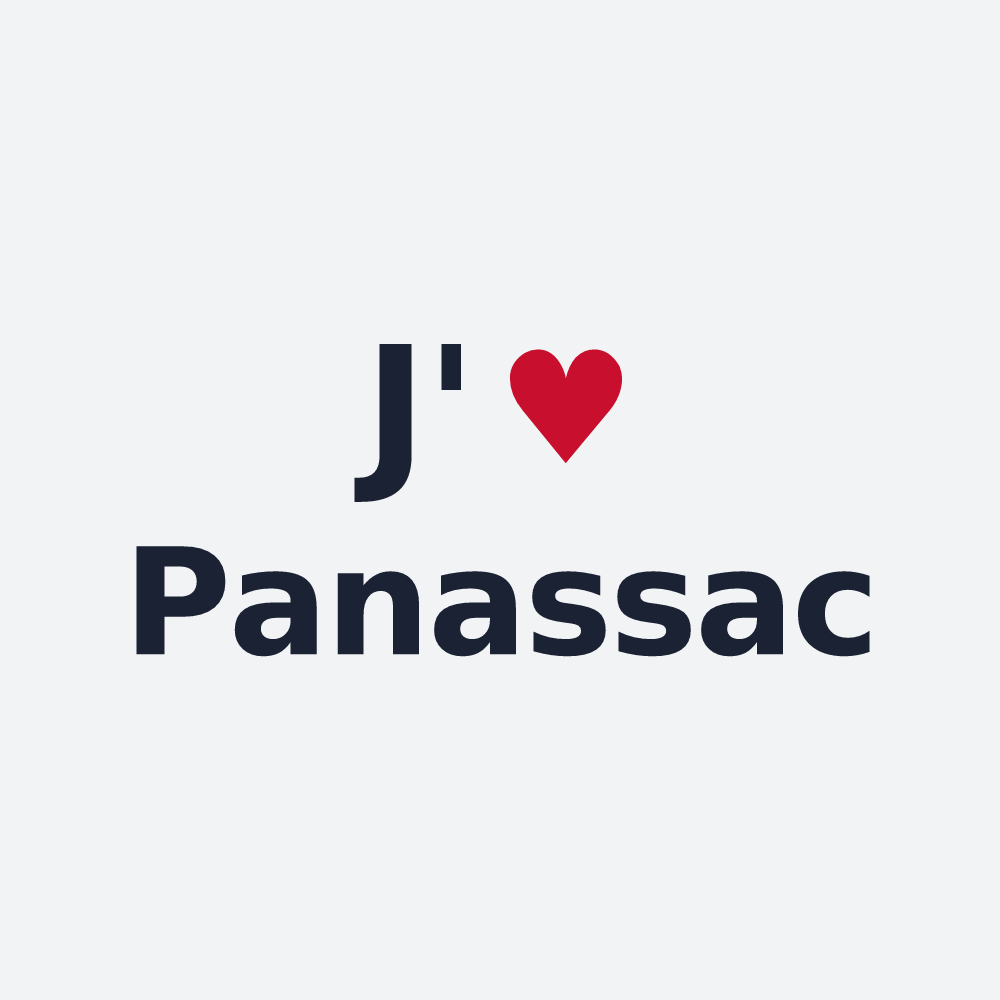 Poster personnalisé Panassac — design « J'aime Panassac » imprimé sur le poster