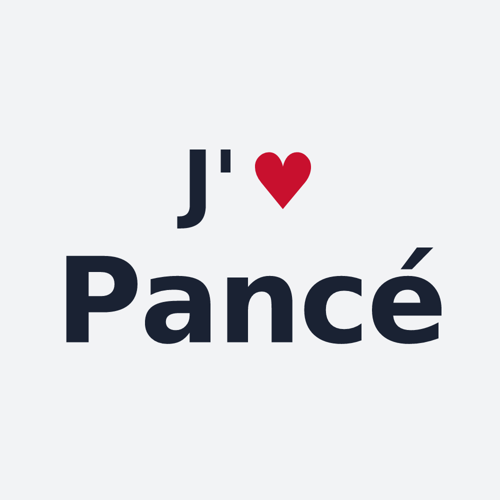 Poster personnalisé Pancé — design J'aime Pancé