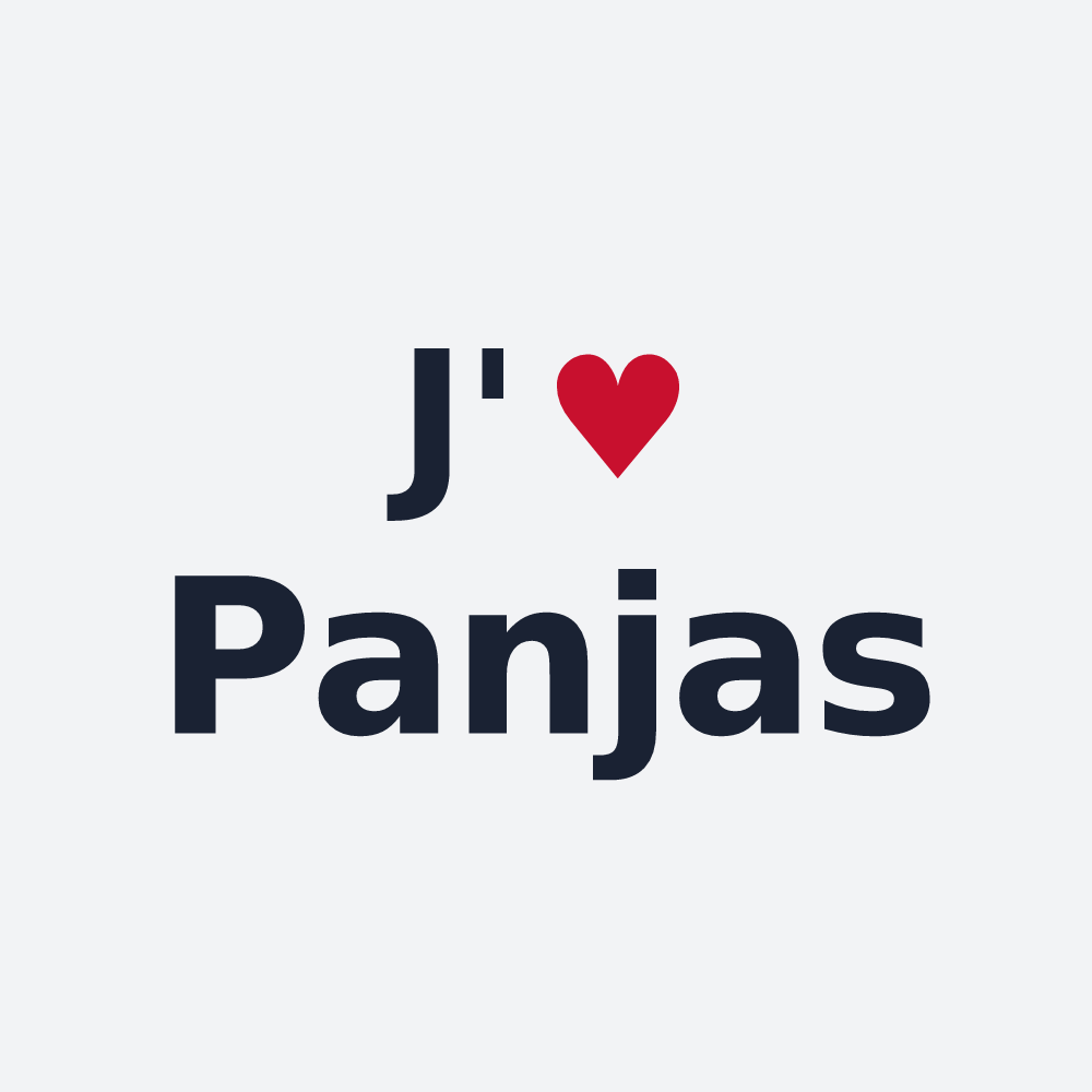 Poster personnalisé Panjas — design J'aime Panjas