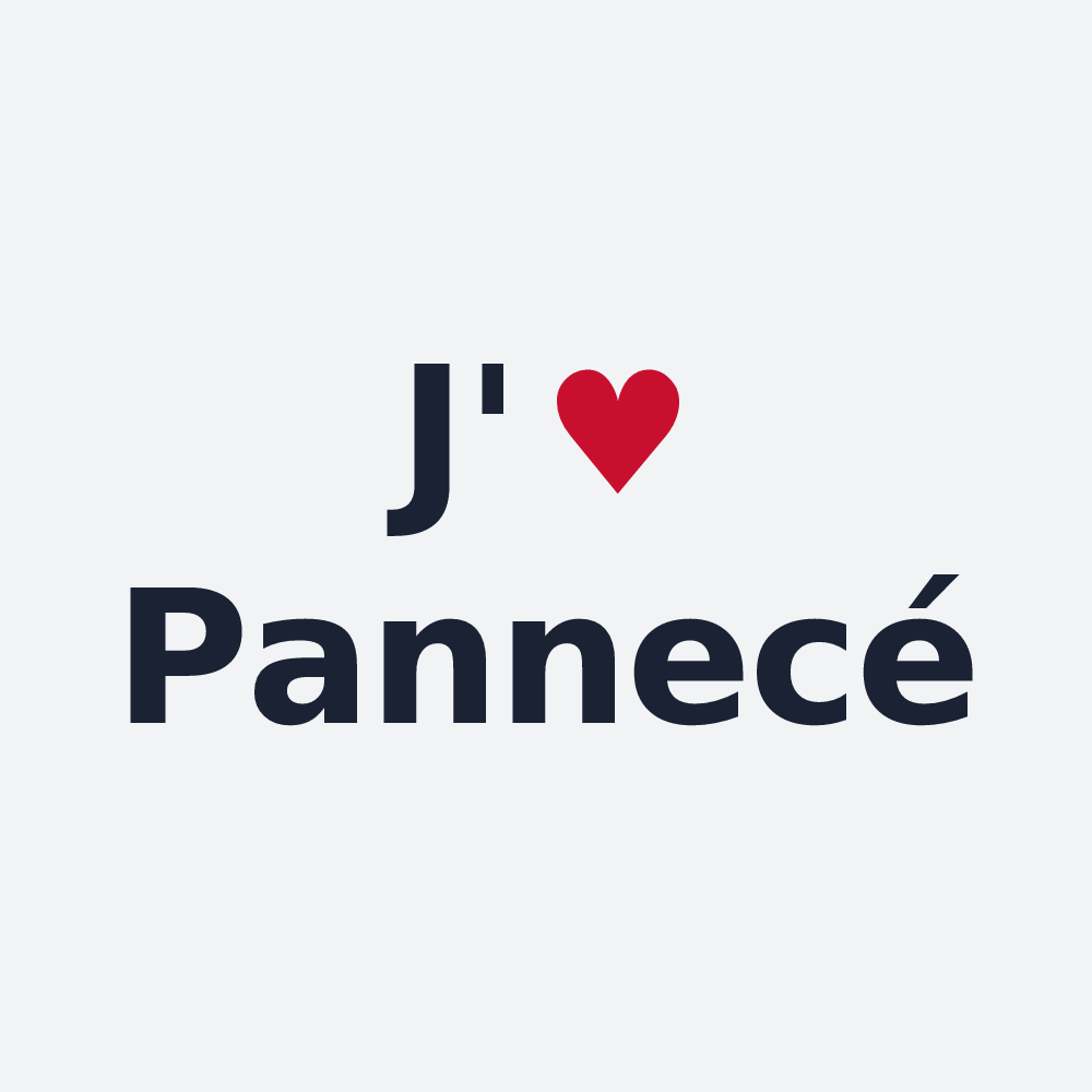 Poster personnalisé Pannecé — design « J'aime Pannecé » imprimé sur le poster