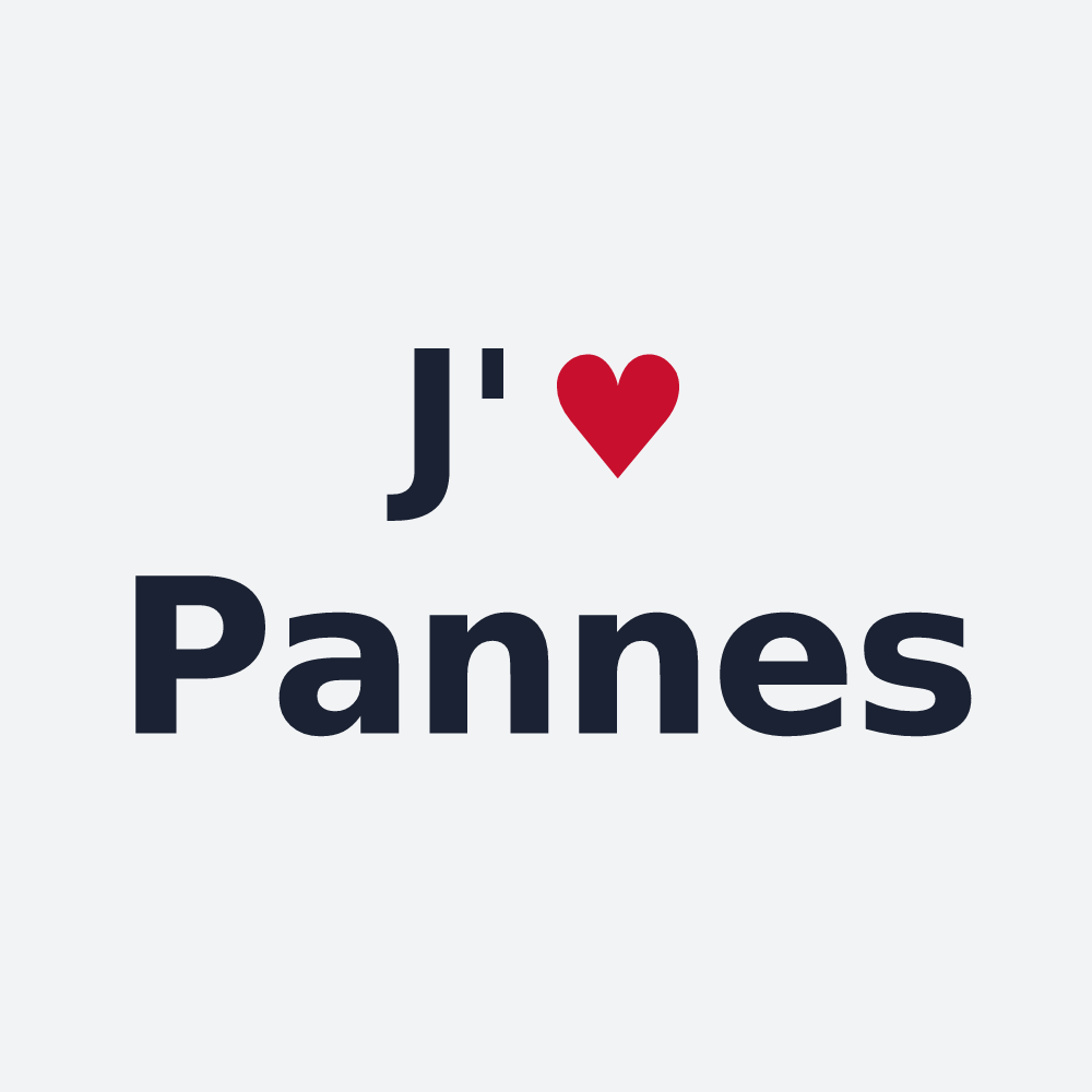 Poster personnalisé Pannes — design J'aime Pannes