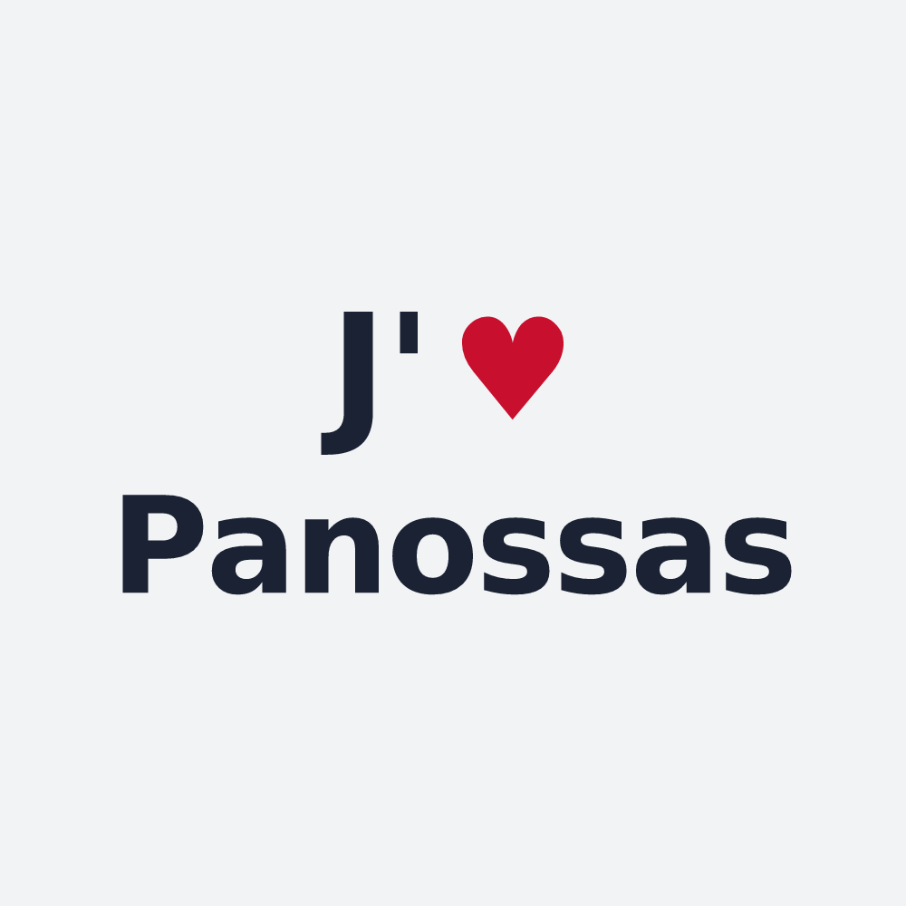 Poster personnalisé Panossas — design « J'aime Panossas » imprimé sur le poster