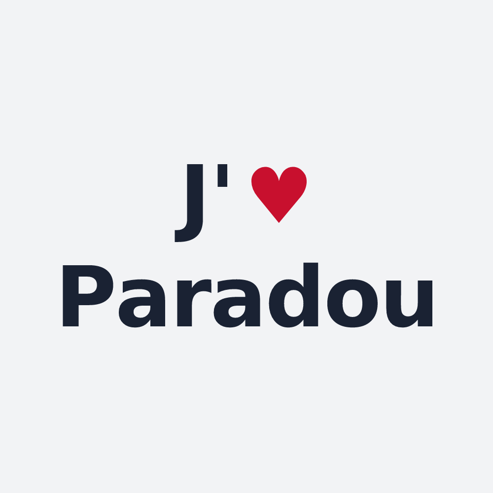 Poster personnalisé Paradou — design J'aime Paradou