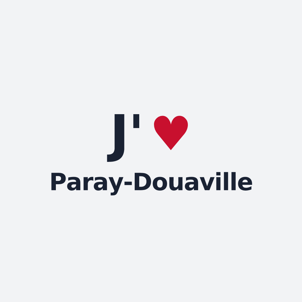 Poster personnalisé Paray-Douaville — design J'aime Paray-Douaville