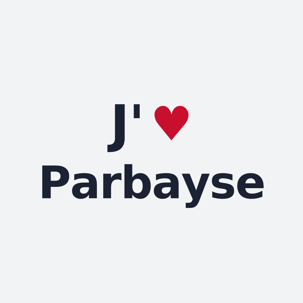 Poster personnalisé Parbayse — design J'aime Parbayse
