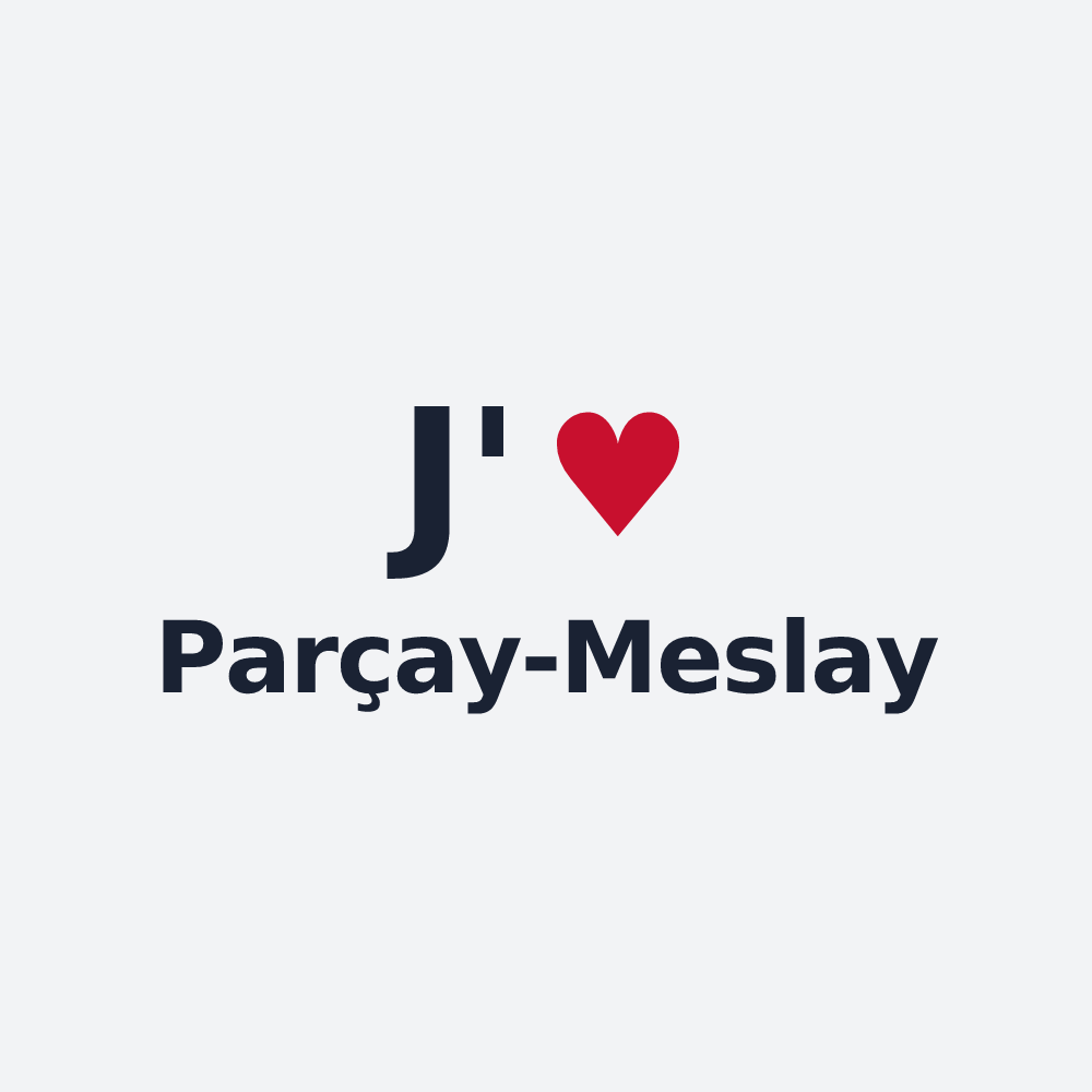 Poster personnalisé Parçay-Meslay — design J'aime Parçay-Meslay