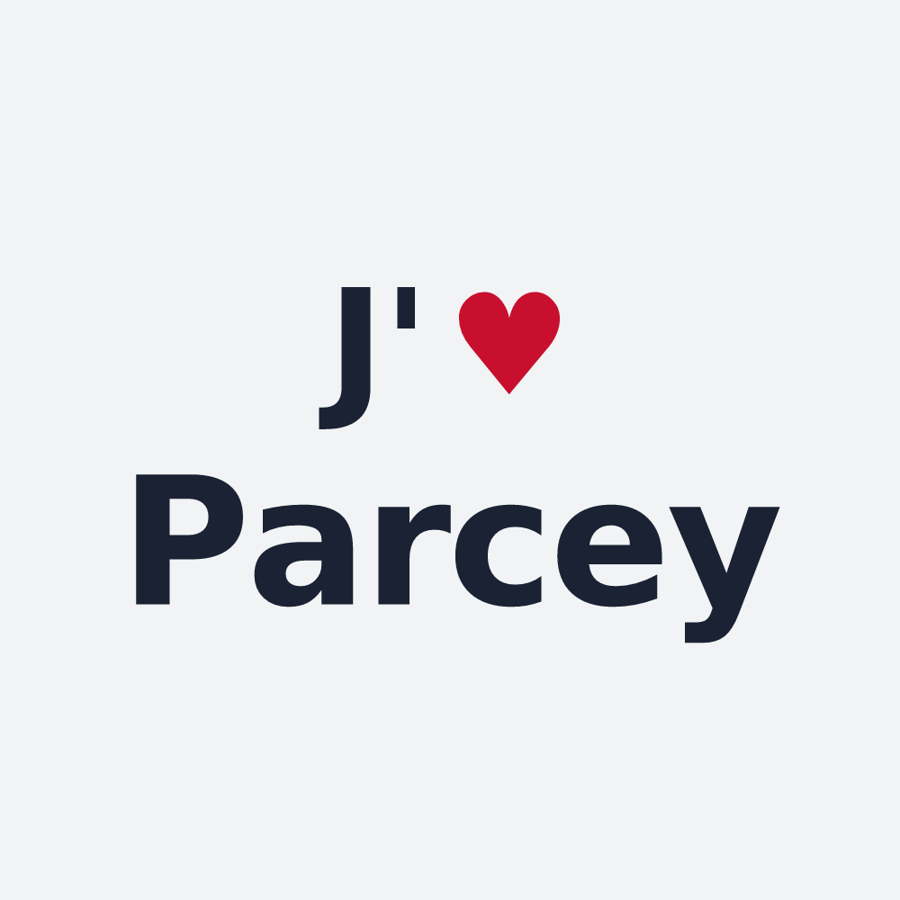 Poster personnalisé Parcey — design J'aime Parcey