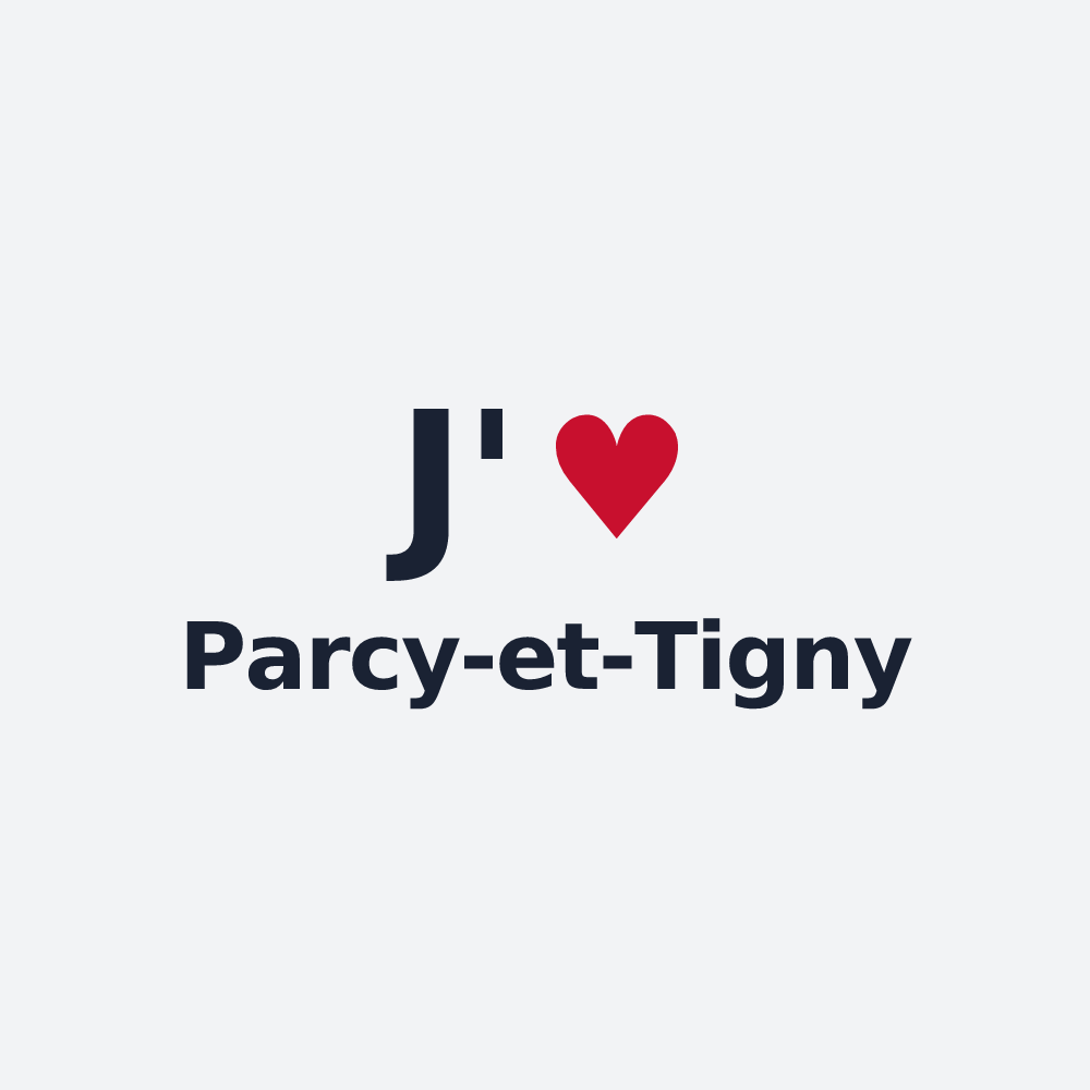 Poster personnalisé Parcy-et-Tigny — design J'aime Parcy-et-Tigny