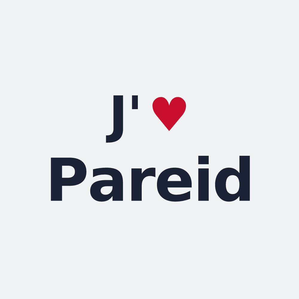 Poster personnalisé Pareid — design J'aime Pareid