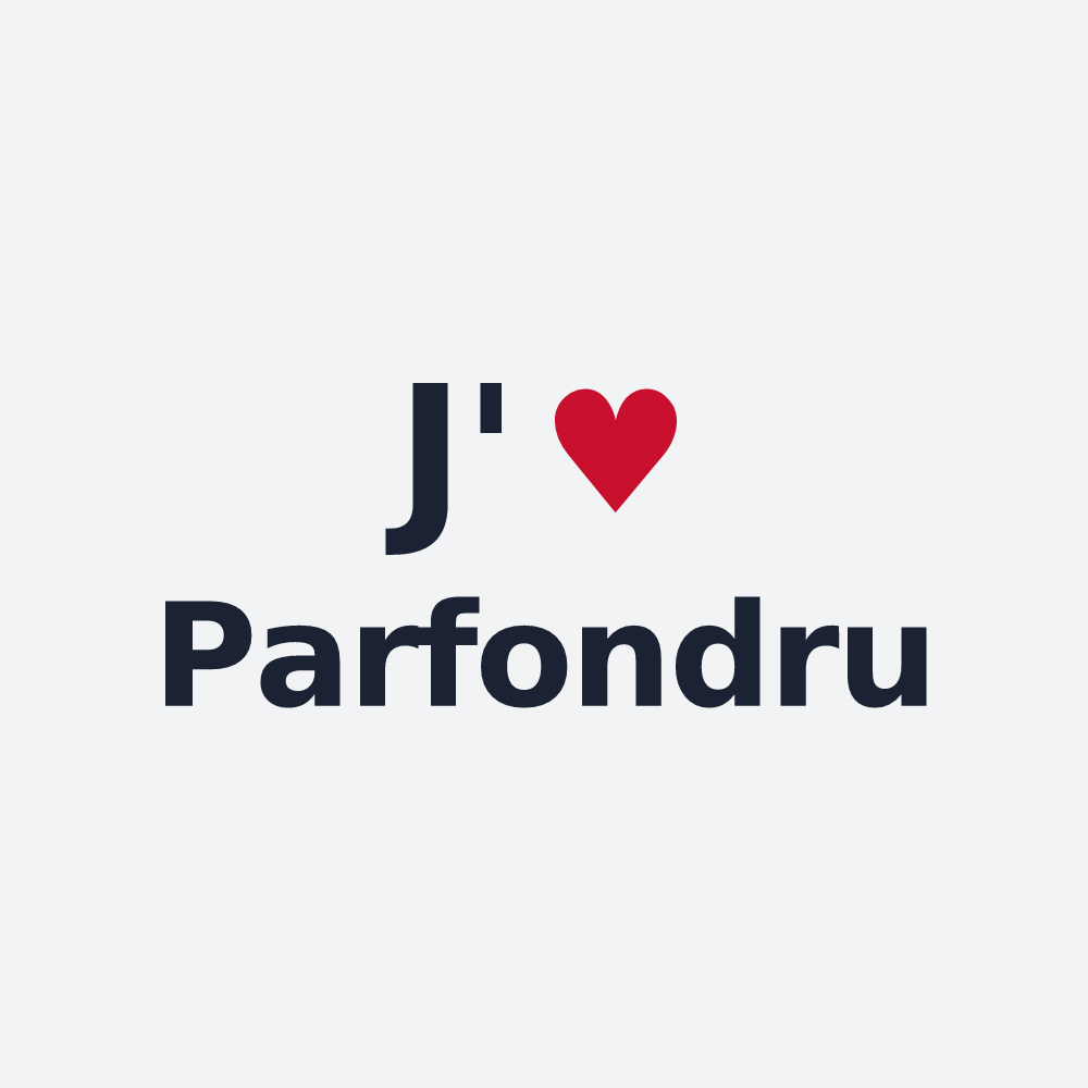Poster personnalisé Parfondru — design J'aime Parfondru