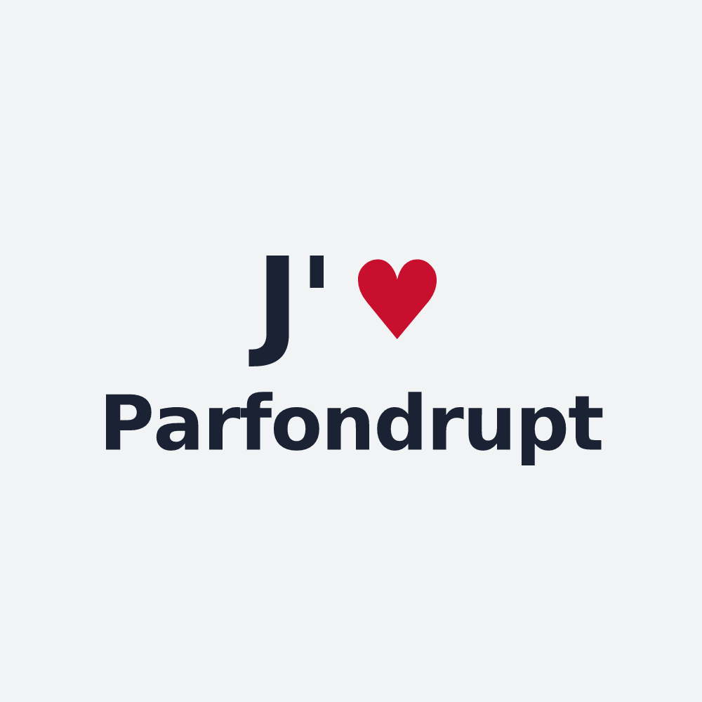 Poster personnalisé Parfondrupt — design « J'aime Parfondrupt » imprimé sur le poster