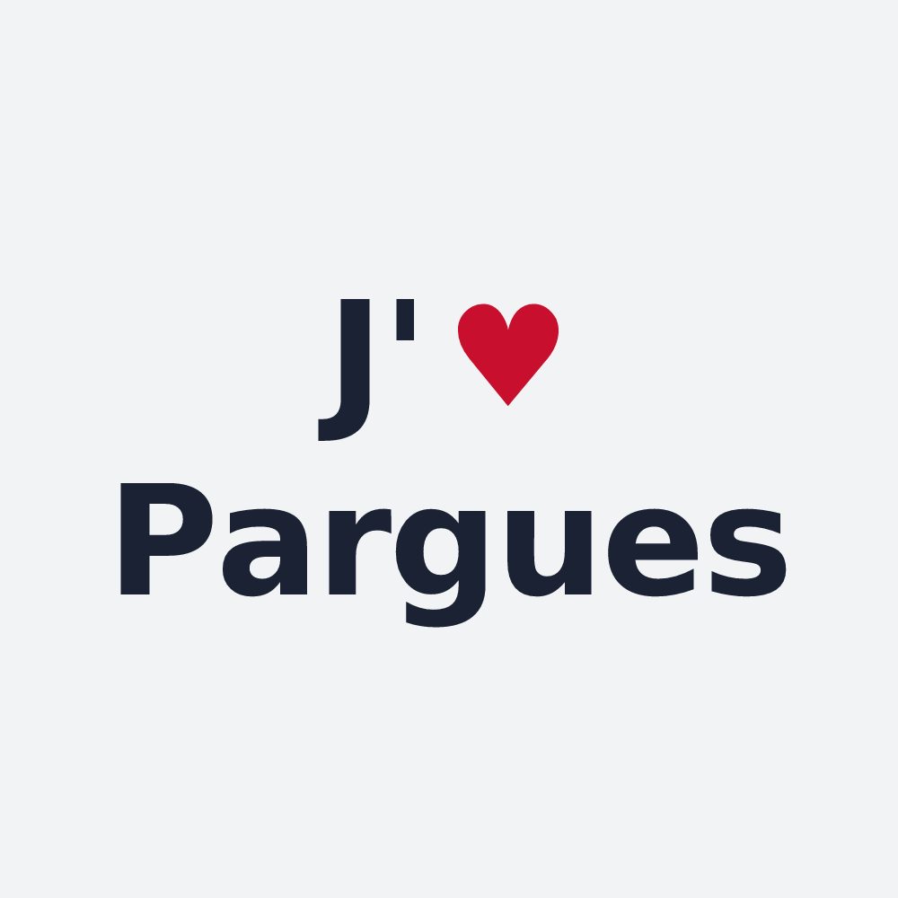 Poster personnalisé Pargues — design « J'aime Pargues » imprimé sur le poster