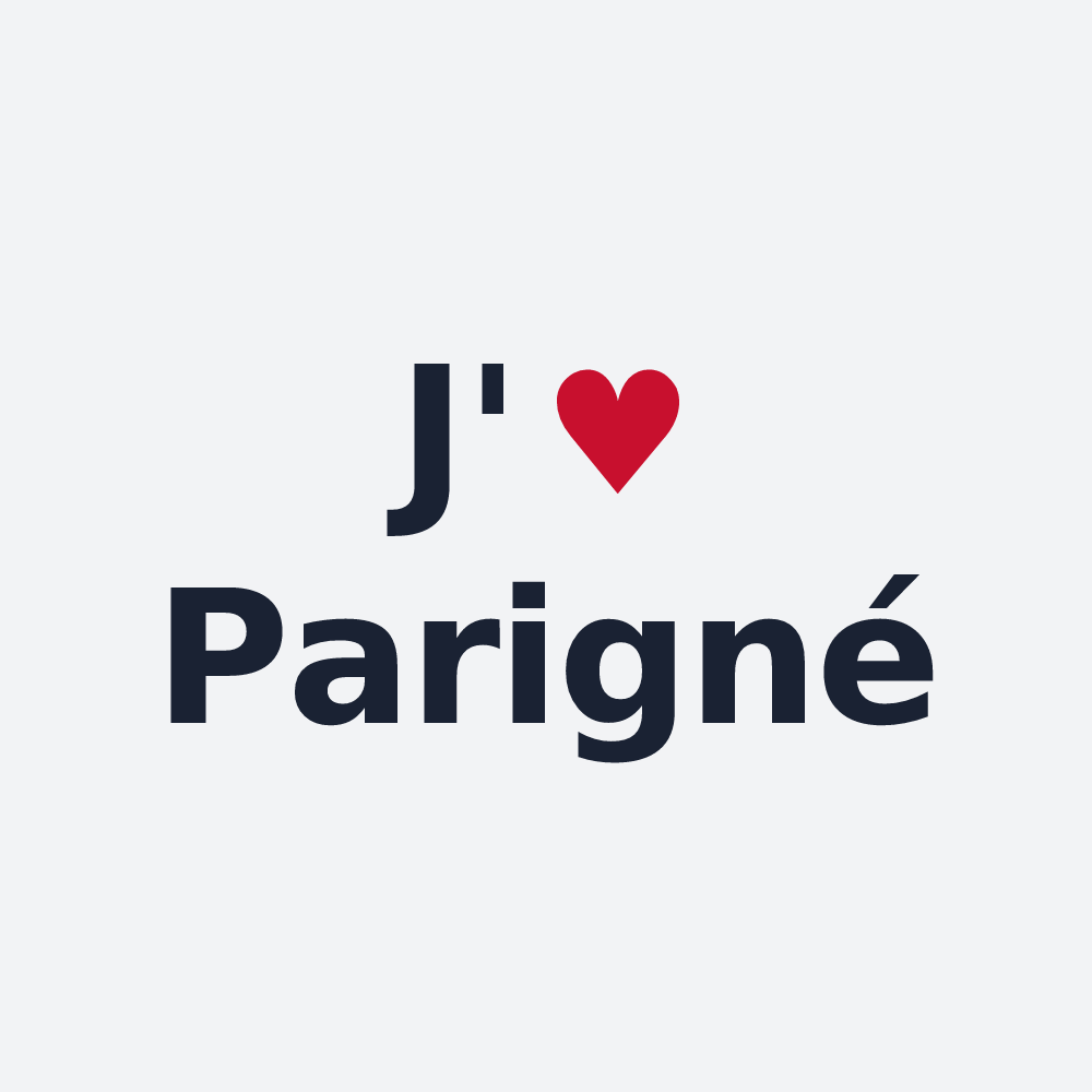 Poster personnalisé Parigné — design J'aime Parigné