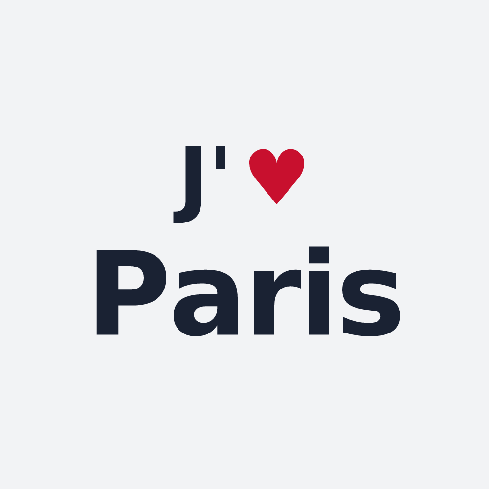 Poster personnalisé — exemple J'aime Paris