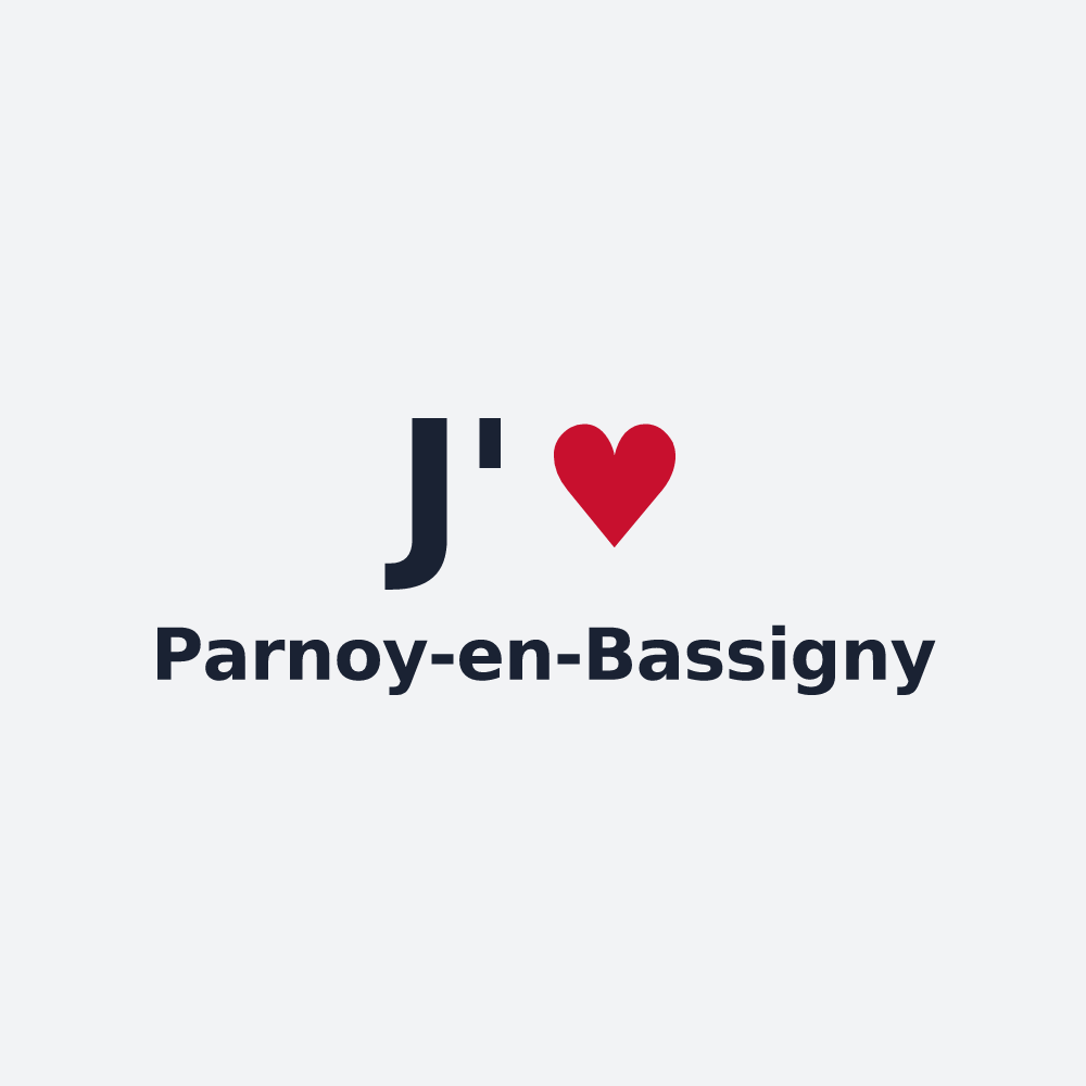 Poster personnalisé Parnoy-en-Bassigny — design J'aime Parnoy-en-Bassigny