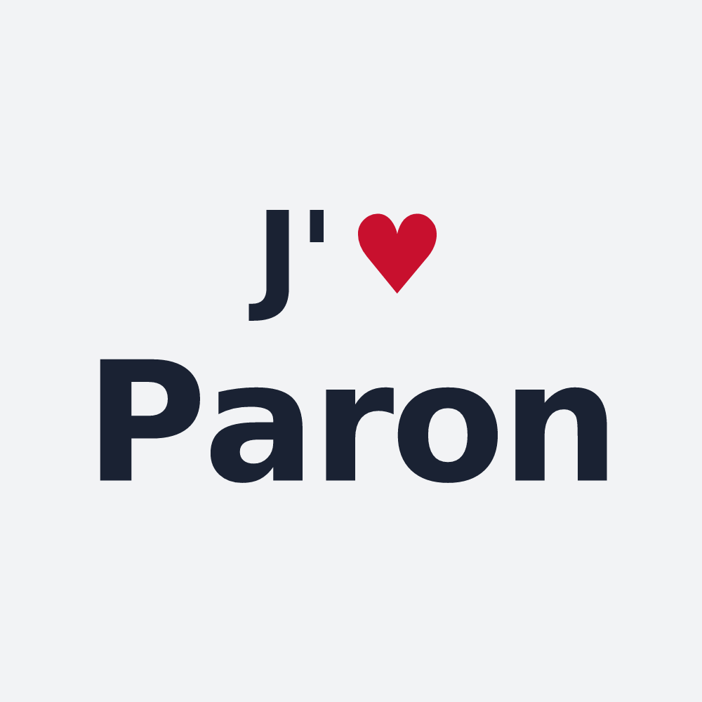 Poster personnalisé Paron — design J'aime Paron
