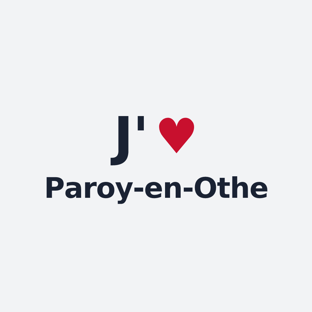 Poster personnalisé Paroy-en-Othe — design J'aime Paroy-en-Othe