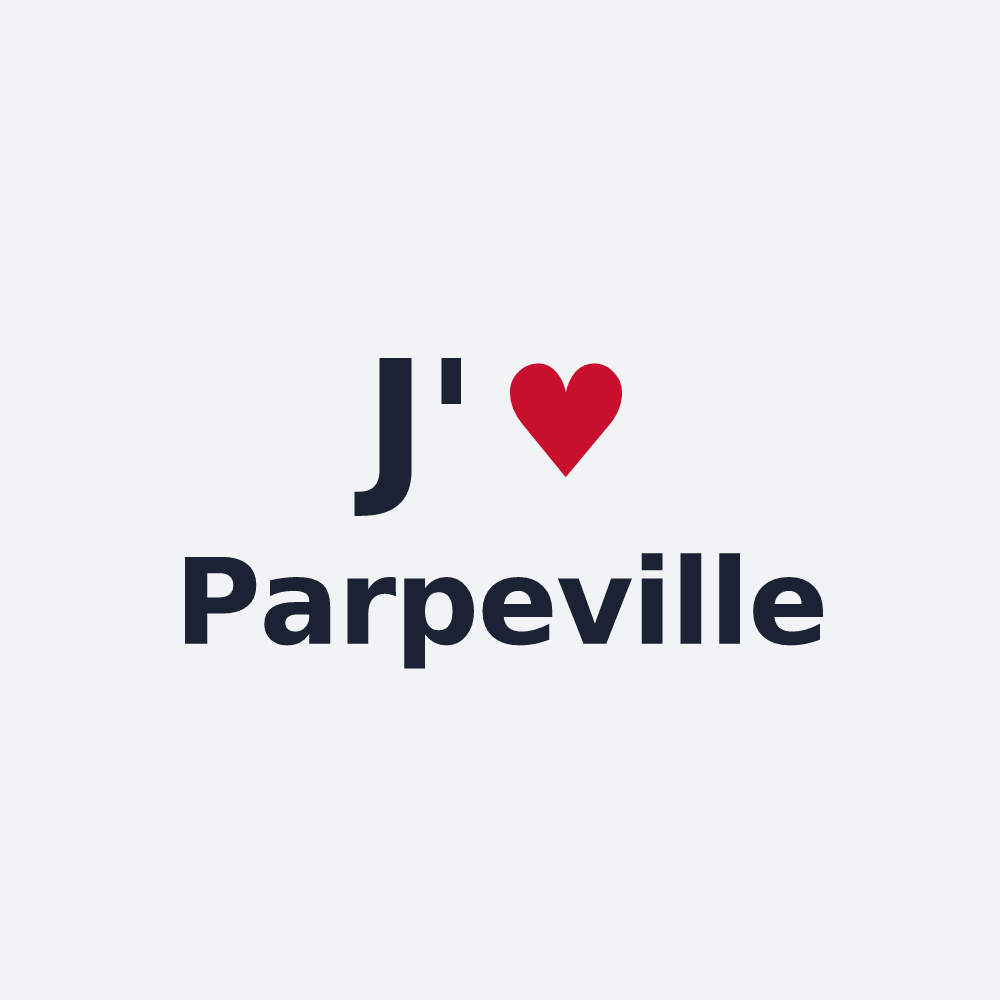 Poster personnalisé Parpeville — design « J'aime Parpeville » imprimé sur le poster