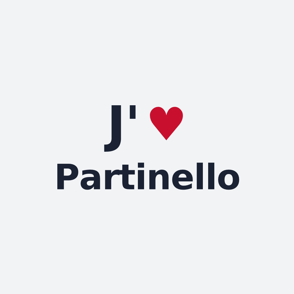 Poster personnalisé Partinello — design J'aime Partinello