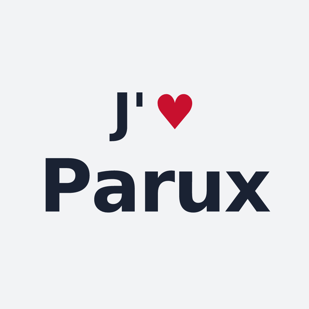 Poster personnalisé Parux — design « J'aime Parux » imprimé sur le poster