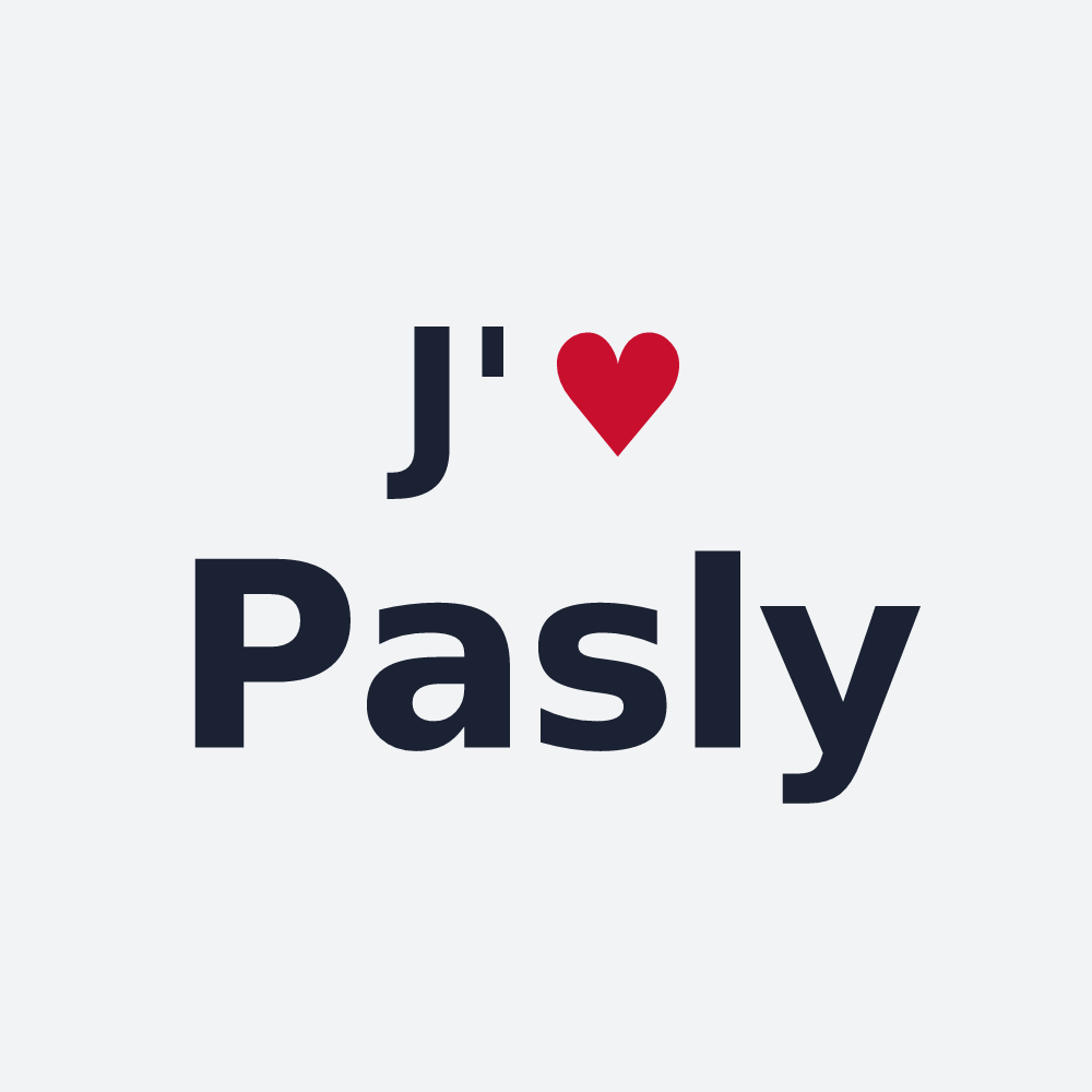 Poster personnalisé Pasly — design J'aime Pasly