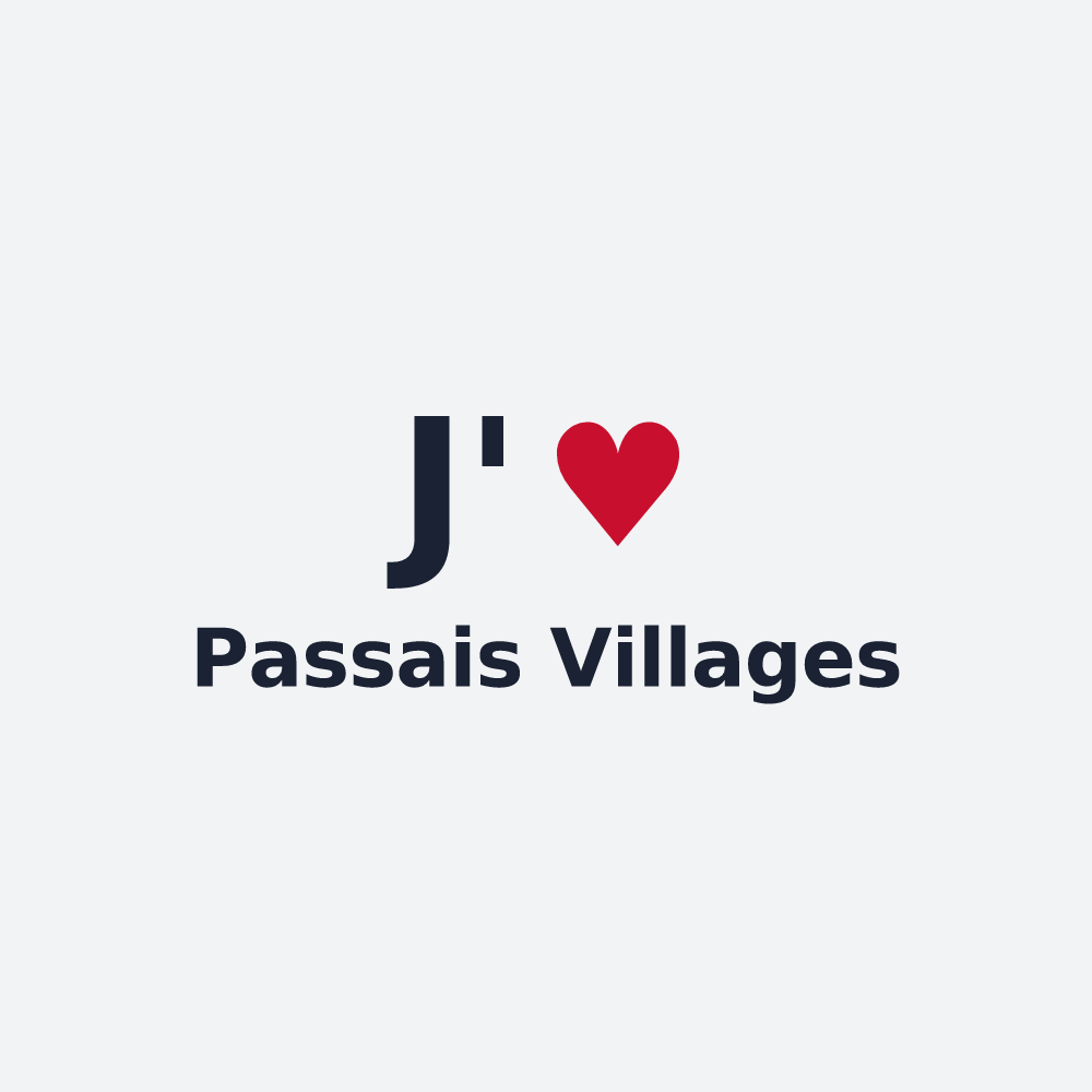 Poster personnalisé Passais Villages — design J'aime Passais Villages