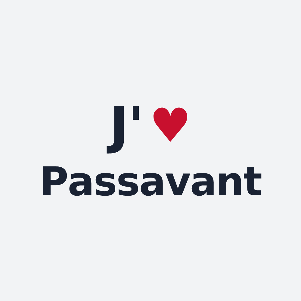 Poster personnalisé Passavant — design « J'aime Passavant » imprimé sur le poster