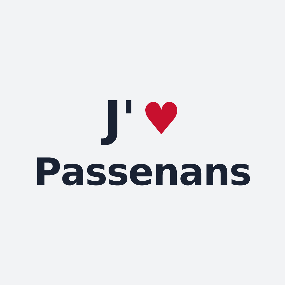 Poster personnalisé Passenans — design J'aime Passenans