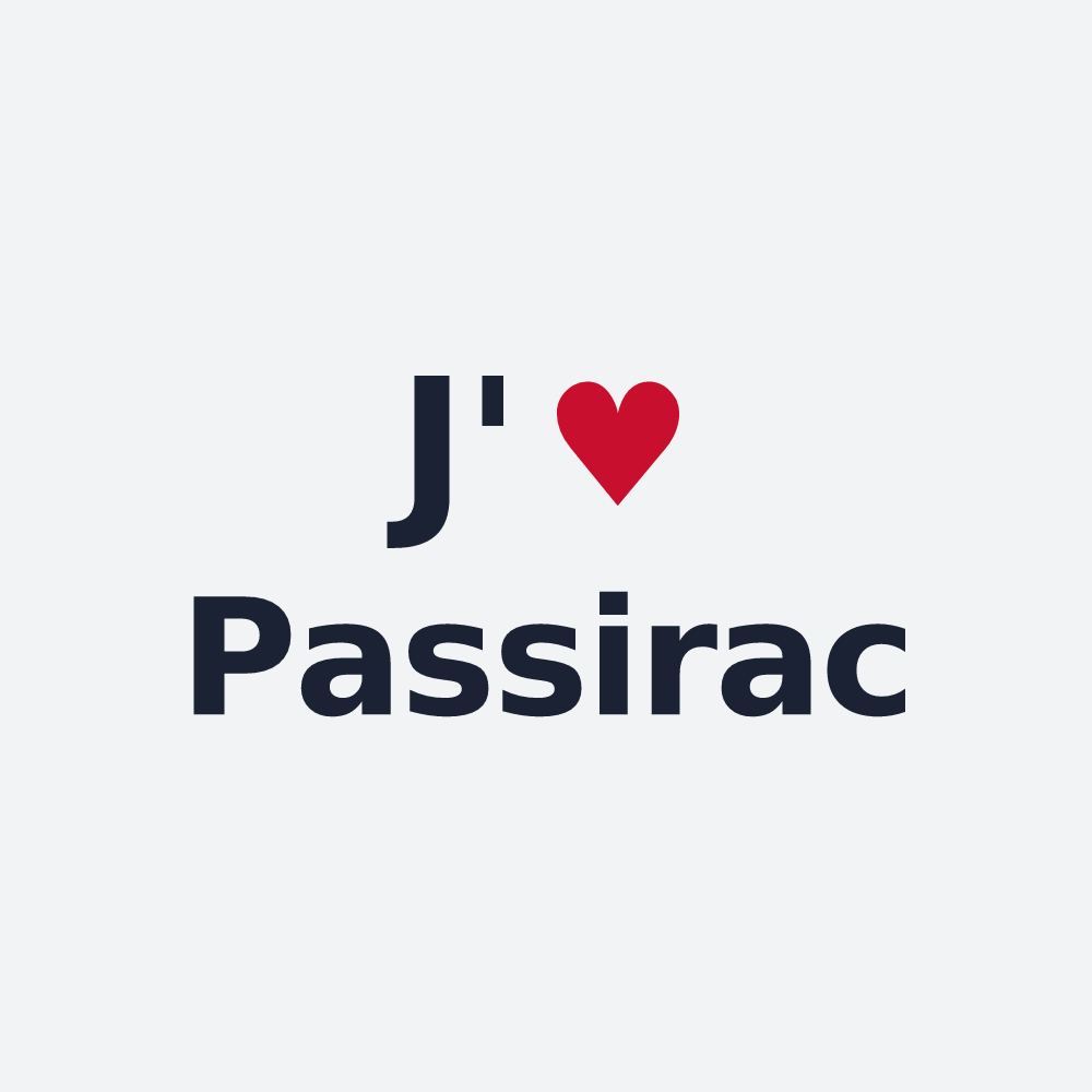 Poster personnalisé Passirac — design J'aime Passirac