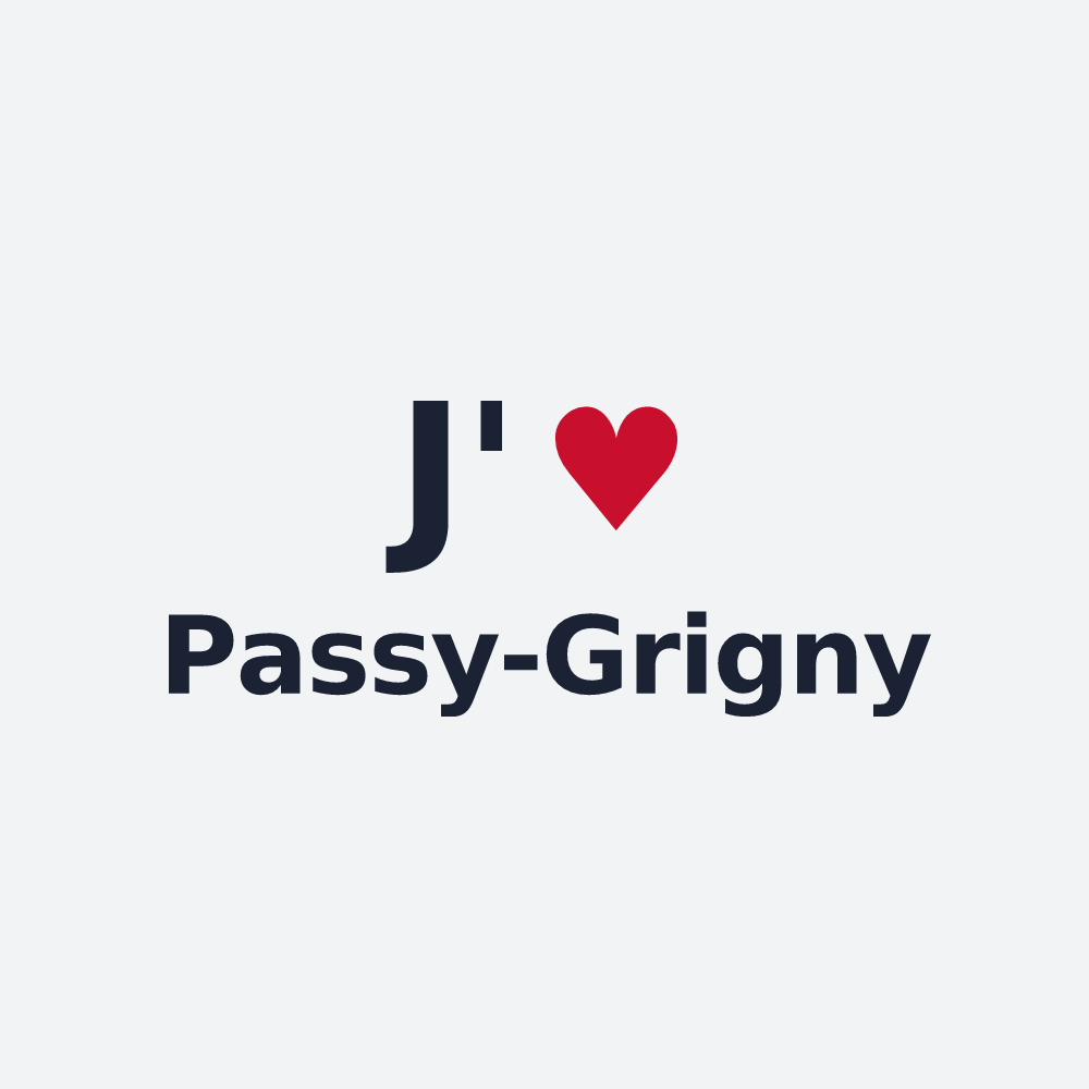 Poster personnalisé Passy-Grigny — design J'aime Passy-Grigny